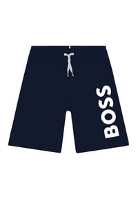 BOSS - Boss Szorty kąpielowe J24846 D Granatowy Regular Fit. Kolor: niebieski. Materiał: syntetyk #1