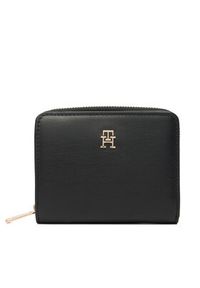 TOMMY HILFIGER - Tommy Hilfiger Zestaw portfel i brelok Med Za W/Flap + Charm AW0AW18041 Czarny. Kolor: czarny. Materiał: skóra #8