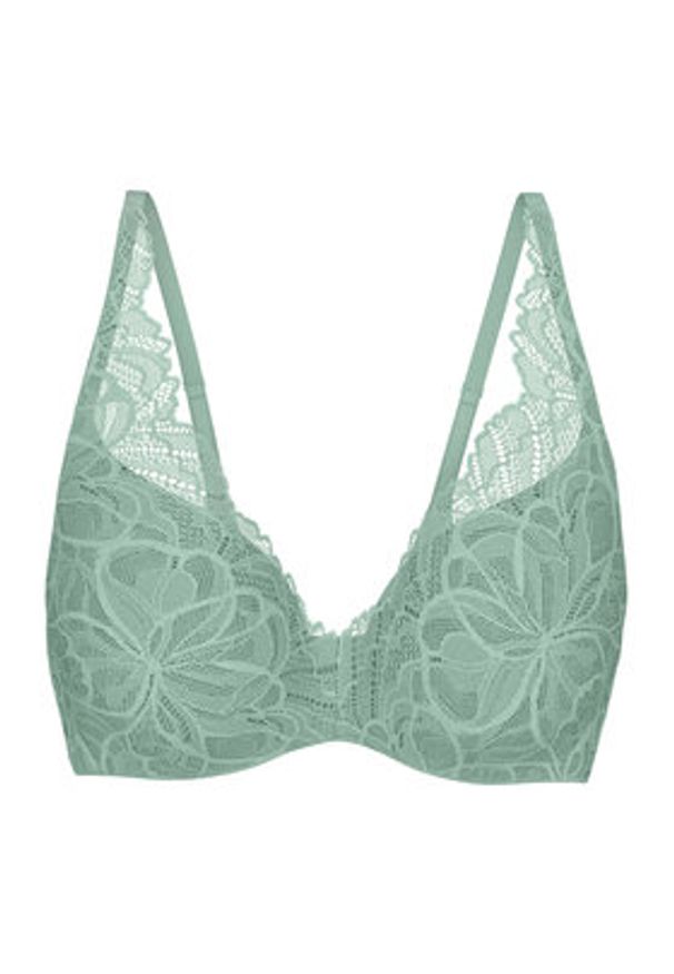 Triumph Biustonosz z fiszbiną Illusion 10219710 Zielony. Kolor: zielony. Materiał: syntetyk