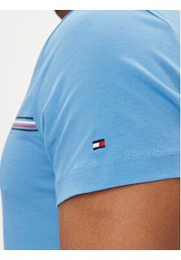 TOMMY HILFIGER - Tommy Hilfiger T-Shirt Stripe Chest MW0MW34428 Niebieski Regular Fit. Kolor: niebieski. Materiał: bawełna #3