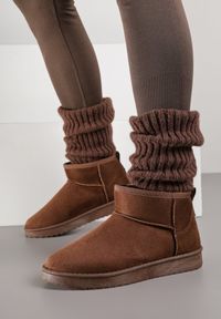 Renee - Bordowe Śniegowce z Niską Cholewką Retira. Okazja: na co dzień. Wysokość cholewki: przed kostkę. Kolor: czerwony. Materiał: jeans. Szerokość cholewki: normalna. Sezon: zima. Styl: casual #6