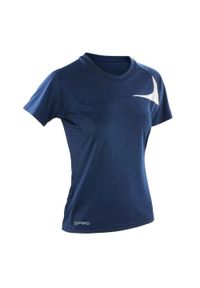 SPIRO - Koszulka Treningowa Dash Dla Kobiet. Kolor: niebieski, wielokolorowy, biały. Sport: turystyka piesza #1