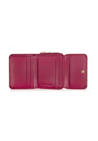 Ochnik - Mały różowy skórzany portfel damski. Kolor: różowy. Materiał: skóra #5