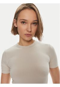 Calvin Klein T-Shirt K20K206553 Beżowy Slim Fit. Kolor: beżowy #4