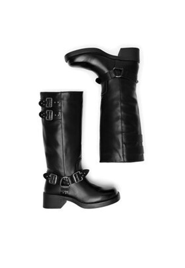 Jenny - JENNY Kozaki HY96158-9 Czarny. Kolor: czarny. Materiał: materiał, syntetyk