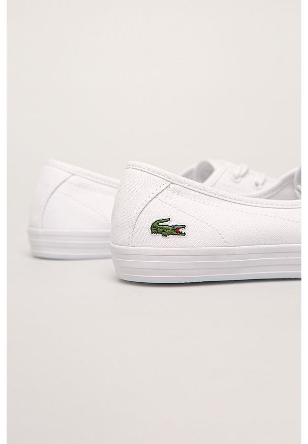 Lacoste - Tenisówki Ziane Chunky. Nosek buta: okrągły. Zapięcie: sznurówki. Kolor: biały. Materiał: guma