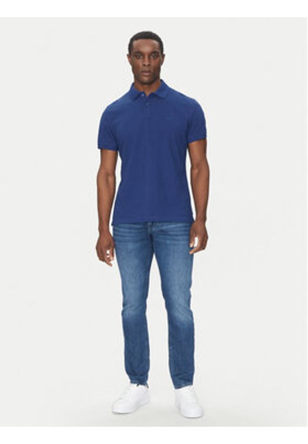 s.Oliver Polo 2138262 Niebieski Regular Fit. Typ kołnierza: polo. Kolor: niebieski. Materiał: bawełna