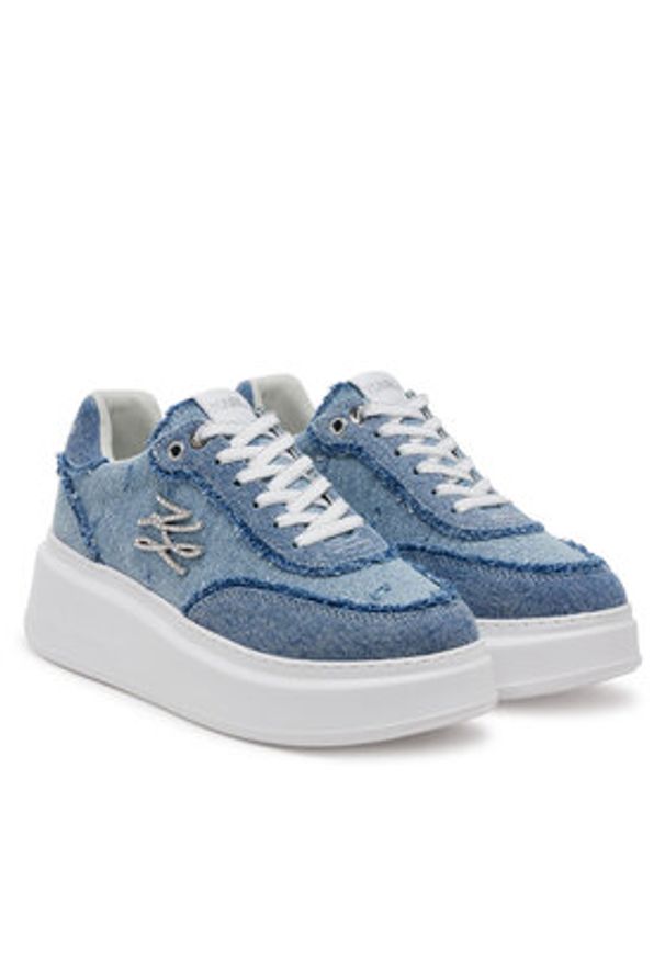 Karl Lagerfeld - KARL LAGERFELD Sneakersy KL63523 Niebieski. Kolor: niebieski. Materiał: materiał