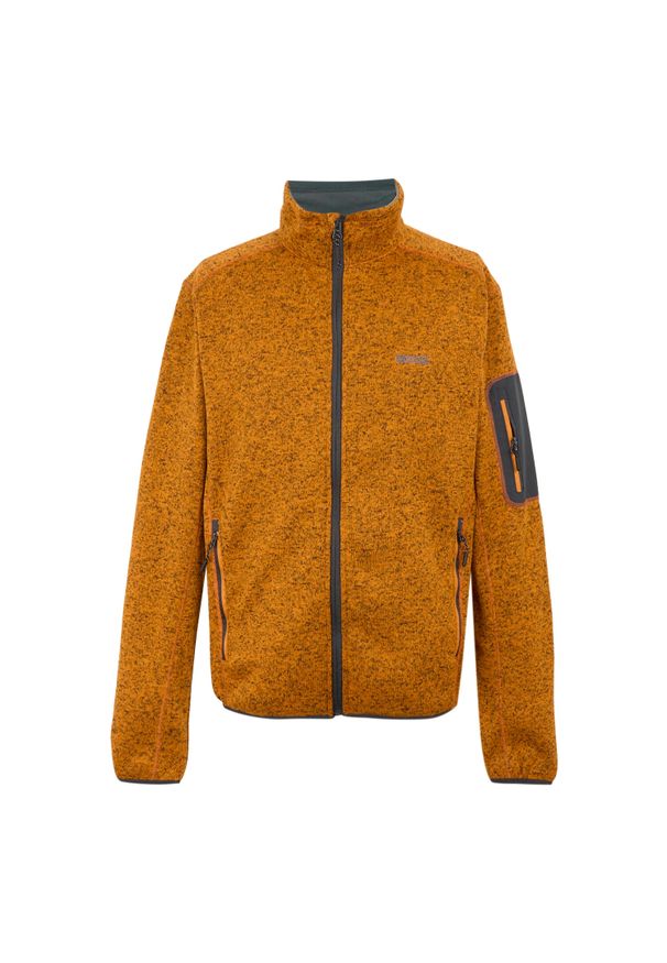 Regatta - Bluza Polarowa Męska Melanżowy Pełen Suwak Newhill. Kolor: wielokolorowy, żółty, pomarańczowy. Materiał: polar. Wzór: melanż. Sezon: zima. Styl: sportowy. Sport: turystyka piesza