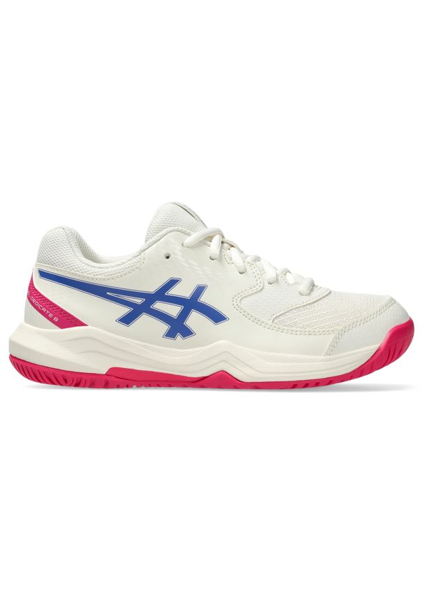 Buty tenisowe dla dzieci Asics Gel-dedicate 8 Gs. Kolor: biały. Materiał: syntetyk. Sport: tenis