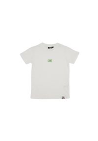 LEONE 1947 APPAREL - Dziecięca koszulka z krótkim rękawem basic z małym logo. Kolor: biały. Długość rękawa: krótki rękaw. Długość: krótkie. Sport: joga i pilates