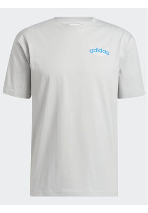 Adidas - adidas T-Shirt Athletic Club HI2971 Szary Regular Fit. Kolor: szary. Materiał: bawełna