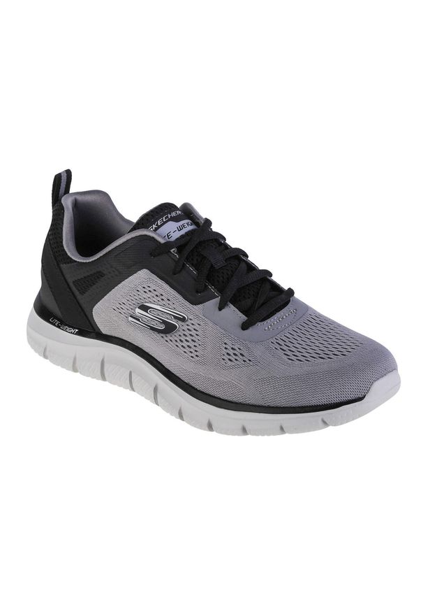 skechers - Buty sportowe Sneakersy męskie, Skechers Track-Broader. Kolor: szary. Sport: turystyka piesza