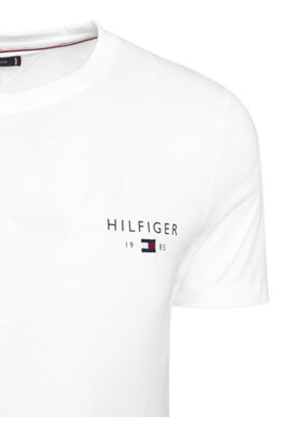 TOMMY HILFIGER - Tommy Hilfiger T-Shirt Brand Love MW0MW41456 Biały Regular Fit. Kolor: biały. Materiał: bawełna