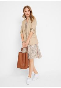 bonprix - Sukienka z dżerseju w długości do kolan, z mieszanki wiskozy. Kolor: pomarańczowy. Materiał: jersey, wiskoza. Długość rękawa: krótki rękaw. Długość: midi #3