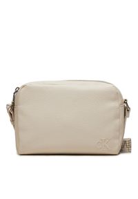 Calvin Klein Jeans Torebka Ultralight DblZip Camerabag 21 K60K612283 Écru. Materiał: skórzane