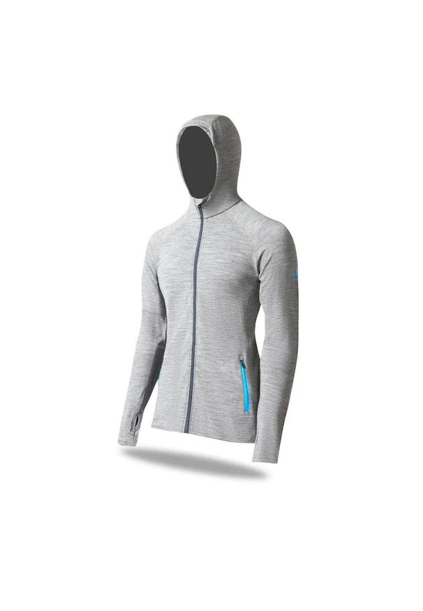 FJORK MERINO - Kurtka męska Merino Ultra 300. Kolor: szary. Materiał: elastan, wełna. Długość rękawa: długi rękaw. Długość: długie. Sezon: zima. Sport: bieganie, fitness, narciarstwo