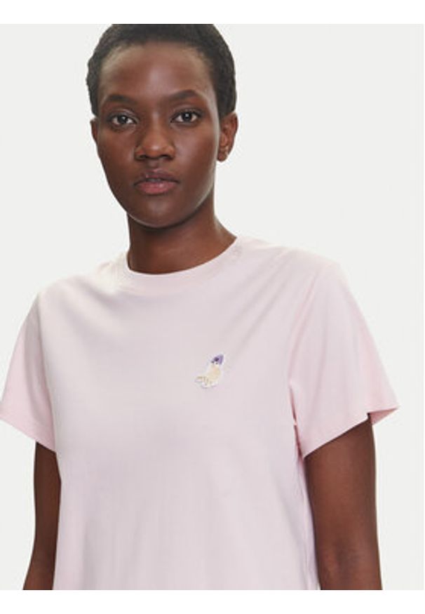 Adidas - adidas T-Shirt Cat Patch Graphic JV8514 Różowy Regular Fit. Kolor: różowy. Materiał: bawełna