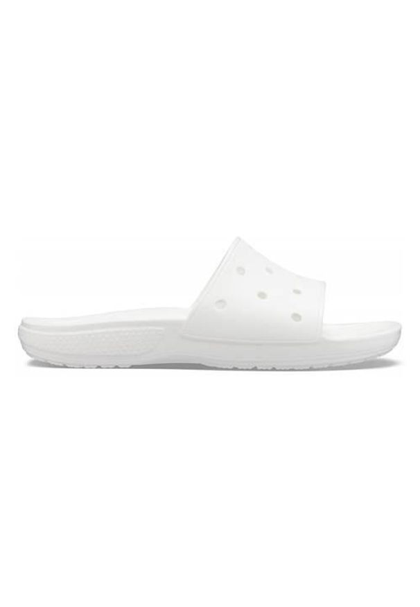 Klapki damskie Crocs Classic Slide. Kolor: biały. Materiał: syntetyk, materiał. Styl: sportowy