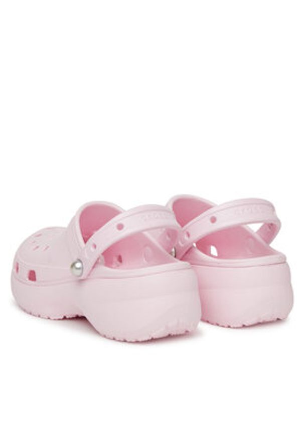 Crocs Klapki Classic Platform Pearl Clog 211231 Różowy. Kolor: różowy. Obcas: na platformie