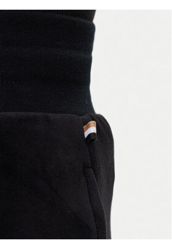 BOSS Spodnie dresowe Velour 50550635 Czarny Regular Fit. Kolor: czarny. Materiał: bawełna, welur