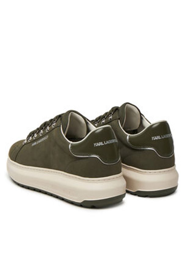 Karl Lagerfeld - KARL LAGERFELD Sneakersy KL57545 Brązowy. Kolor: brązowy. Materiał: skóra