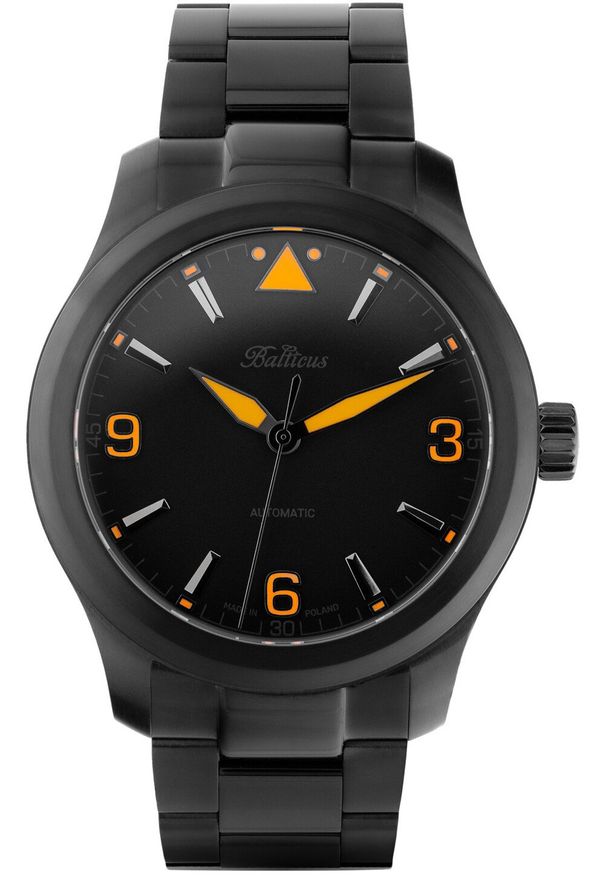 BALTICUS - Zegarek męski Balticus BALFSBLP czarny. Kolor: czarny