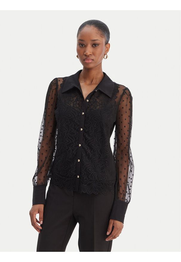 Morgan Koszula 261-TMUSIC Czarny Regular Fit. Kolor: czarny. Materiał: syntetyk