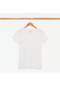 outhorn - Gładki t-shirt damski. Materiał: bawełna, elastan, jersey. Wzór: gładki #3