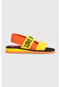 Love Moschino sandały damskie kolor pomarańczowy JA16033G0GJN440A. Kolor: pomarańczowy. Materiał: materiał #1