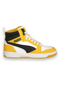Buty do chodzenia męskie Puma 27 Rebound V6 Hi. Zapięcie: sznurówki. Kolor: wielokolorowy. Materiał: materiał, syntetyk, tkanina. Szerokość cholewki: normalna. Sport: turystyka piesza