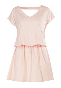 Born2be - Jasnoróżowa Sukienka Harphephine. Kolor: różowy. Długość rękawa: krótki rękaw. Długość: mini