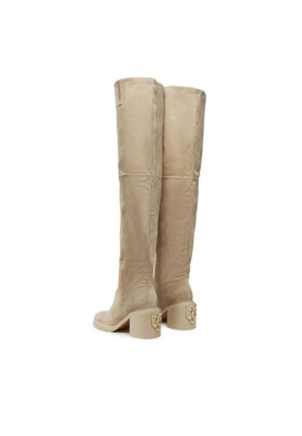 Naked Wolfe Kozaki Nature Beżowy. Kolor: beżowy. Materiał: skóra, zamsz