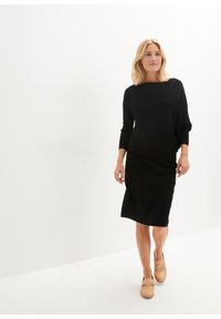 bonprix - Spódnica dzianinowa z miękkiej mieszanki wiskozy. Kolor: czarny. Materiał: wiskoza, dzianina. Styl: klasyczny, elegancki #2