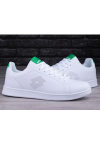 LOTTO - Buty męskie sportowe trampki Lotto BURGAS. Kolor: biały, wielokolorowy, zielony