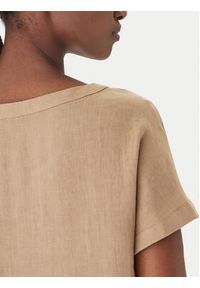 Marella T-Shirt Geyser 2615111132 Brązowy Regular Fit. Kolor: brązowy. Materiał: len #4