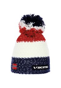 Czapka narciarska dla dorosłych Viking Cornet, z pomponem. Kolor: czerwony, niebieski, wielokolorowy, biały. Materiał: wełna. Styl: sportowy