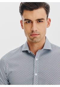 Pako Lorente - PAKO LORENTE - Koszula męska we wzór geometryczny. Materiał: bawełna, elastan. Długość rękawa: długi rękaw. Długość: długie. Wzór: geometria #9