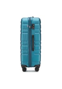 Wittchen - Duża walizka z polikarbonu tłoczona. Kolor: niebieski. Materiał: guma #2