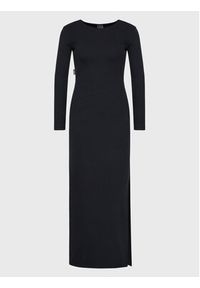 Togoshi Sukienka codzienna TG22-SUD110 Czarny Slim Fit. Okazja: na co dzień. Kolor: czarny. Materiał: bawełna. Typ sukienki: proste. Styl: casual #3