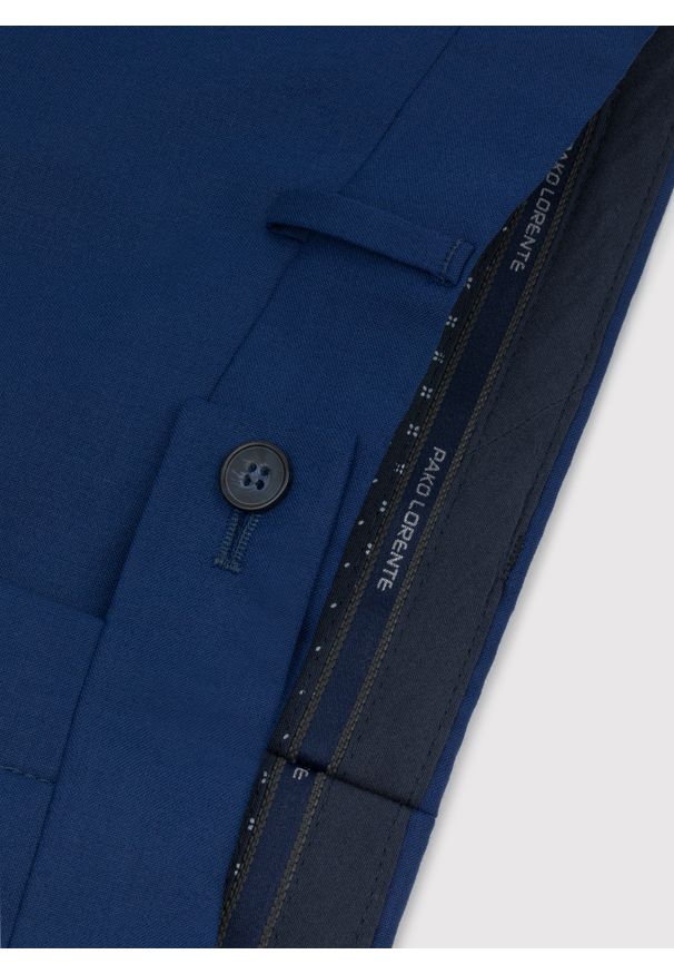 Pako Lorente - PAKO LORENTE – Granatowe spodnie garniturowe P22SF-6G-019-G-S. Kolor: niebieski. Materiał: poliester, wiskoza, elastan