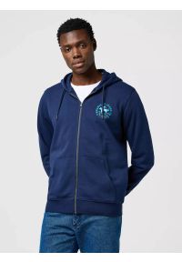 Wrangler - MĘSKA BLUZA WRANGLER GRAPHIC ZIP HOODIE NAVY 112371461 #1