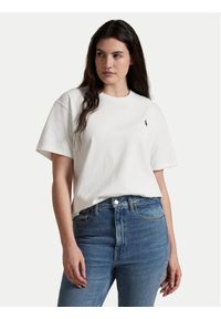Polo Ralph Lauren T-Shirt 211967104001 Biały Relaxed Fit. Typ kołnierza: polo. Kolor: biały. Materiał: bawełna