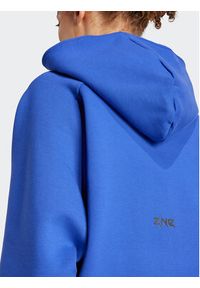 Adidas - adidas Bluza Z.N.E. IS3935 Niebieski Loose Fit. Kolor: niebieski. Materiał: bawełna