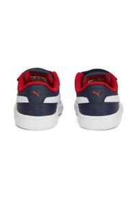 Puma - Niemowlęce skórzane sneakersy Smash 3.0 V PUMA Navy White For All Time Red Blue. Kolor: czerwony, biały, wielokolorowy, niebieski. Materiał: skóra