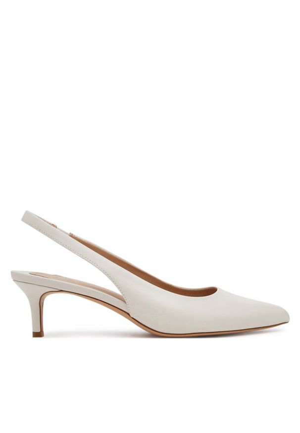 Lauren Ralph Lauren - LAUREN RALPH LAUREN Czółenka Lolah II 802945730001 Biały. Kolor: biały. Materiał: skóra