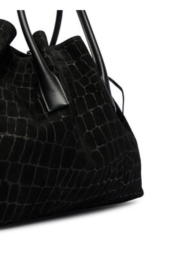 Elisabetta Franchi Torebka BS-19H-61E2-V890 Czarny. Kolor: czarny. Materiał: skórzane, zamszowe