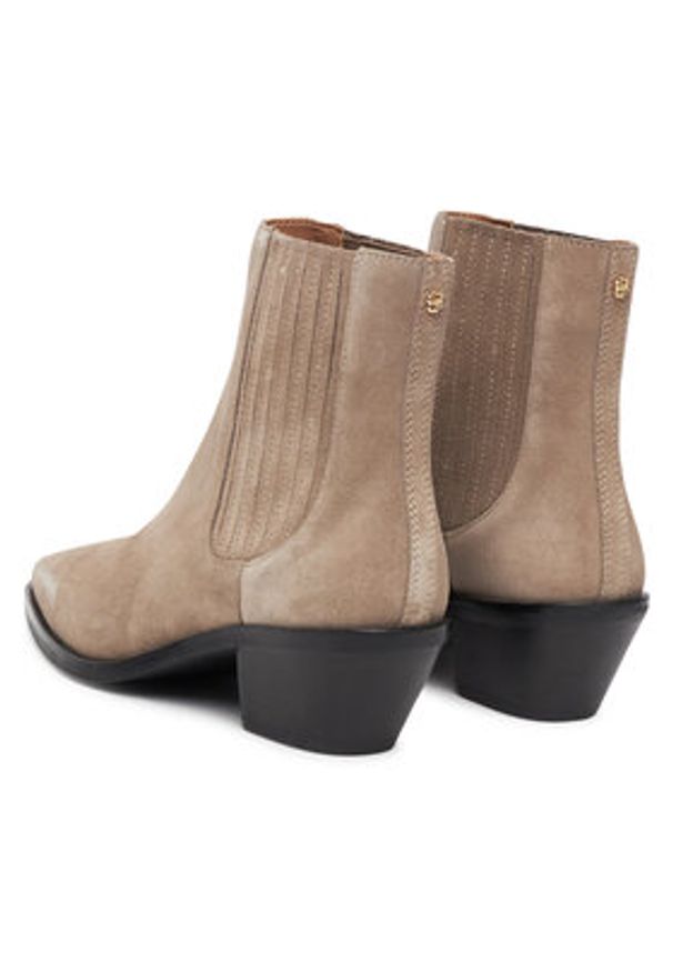 BOSS Botki Niara 50548781 Brązowy. Kolor: brązowy. Materiał: zamsz, skóra