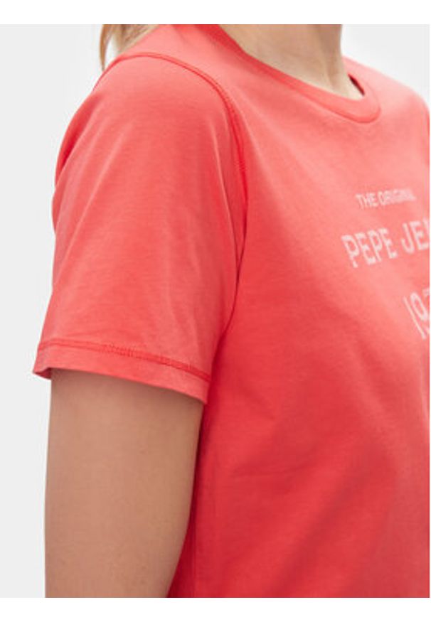 Pepe Jeans T-Shirt Harbor PL505743 Czerwony Regular Fit. Kolor: czerwony. Materiał: bawełna