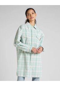 Lee - LEE ELONGATED OVERSHIRT DAMSKA KOSZULA DUSTY JADE L50WAA41